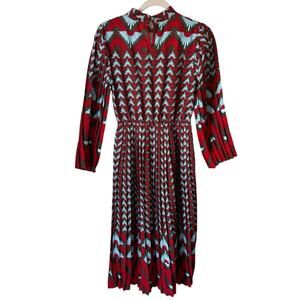 Tiffany Ann Red & Blue Mod 60's style dress Size Small